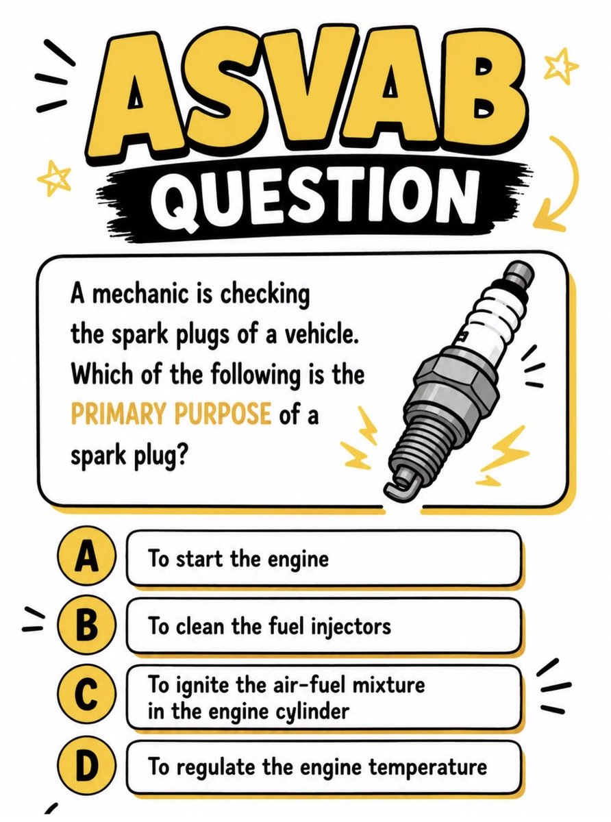 CaArmyGuard's tweet photo. What is the primary source of a spark plug ? https://t.co/dp5wz6FxoN