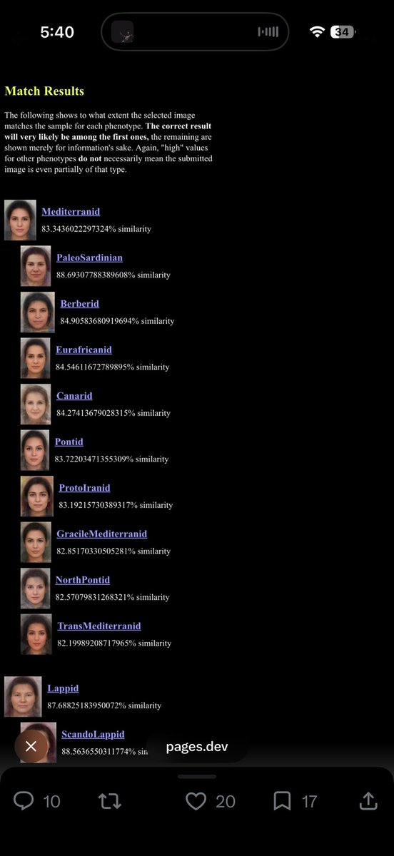 icyyjesse's tweet photo. @chaotichermes You can get very different results based off the lighting and angle, it was completely off for me and I left my ancestry dna results below. https://t.co/tqYkpWwMTj