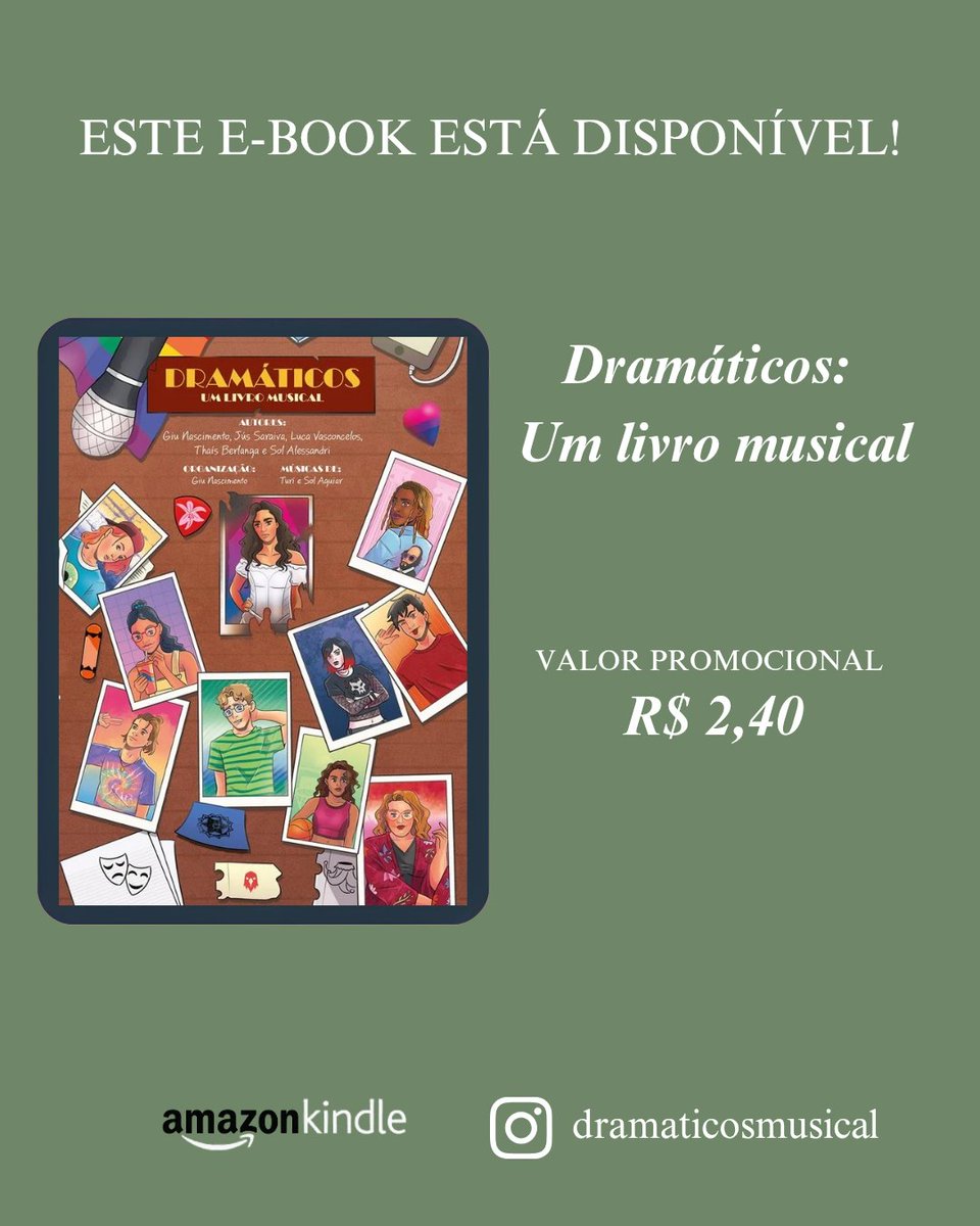 Twixdebatata's tweet photo. @gabriellegallia DRAMATICOS UM LIVRO MUSICAL  

Um musical, com músicas autorais que fazem parte da narrativa, compostas e gravadas para o livro e que você pode escanear o qr code e ouvir enquanto lê!

 https://t.co/2tjqg7F7UM #enchaseukindle https://t.co/w3WWCDIacT