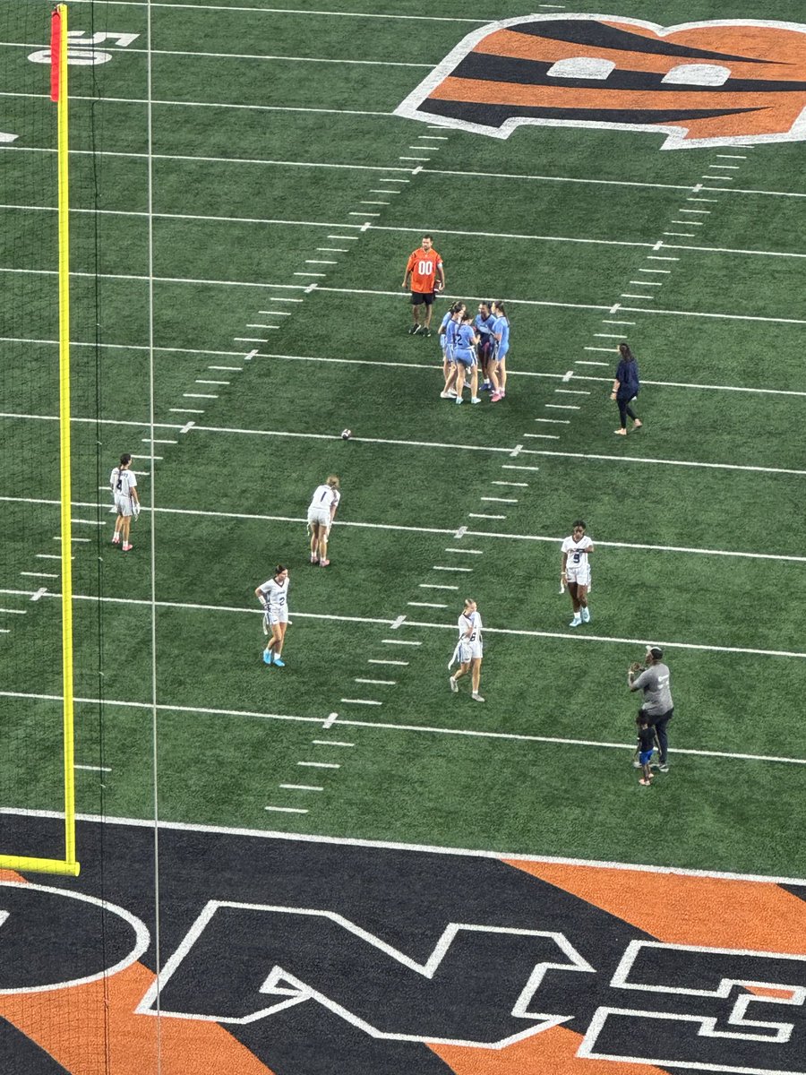 MNDAthletics's tweet photo. MND Flag Football on the field at Paycor Stadium during the @bengals preseason game. The Cougars finished the year as State Runner-Up! #GoCougars 🏈 https://t.co/cquXDsPyoc