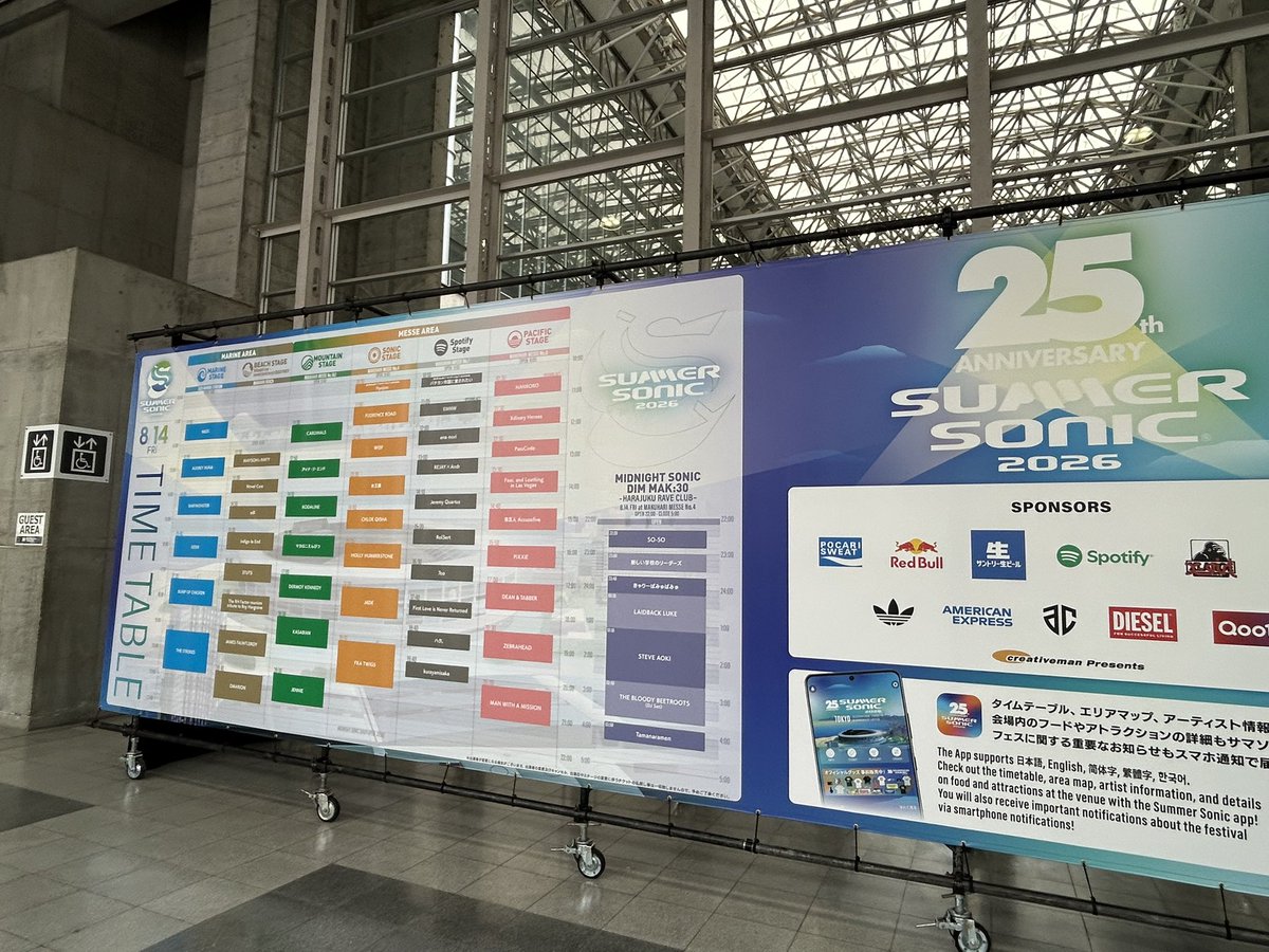 hnff14name's tweet photo. きたぜサマソニ〜〜〜 https://t.co/KgtxT5HQ4j