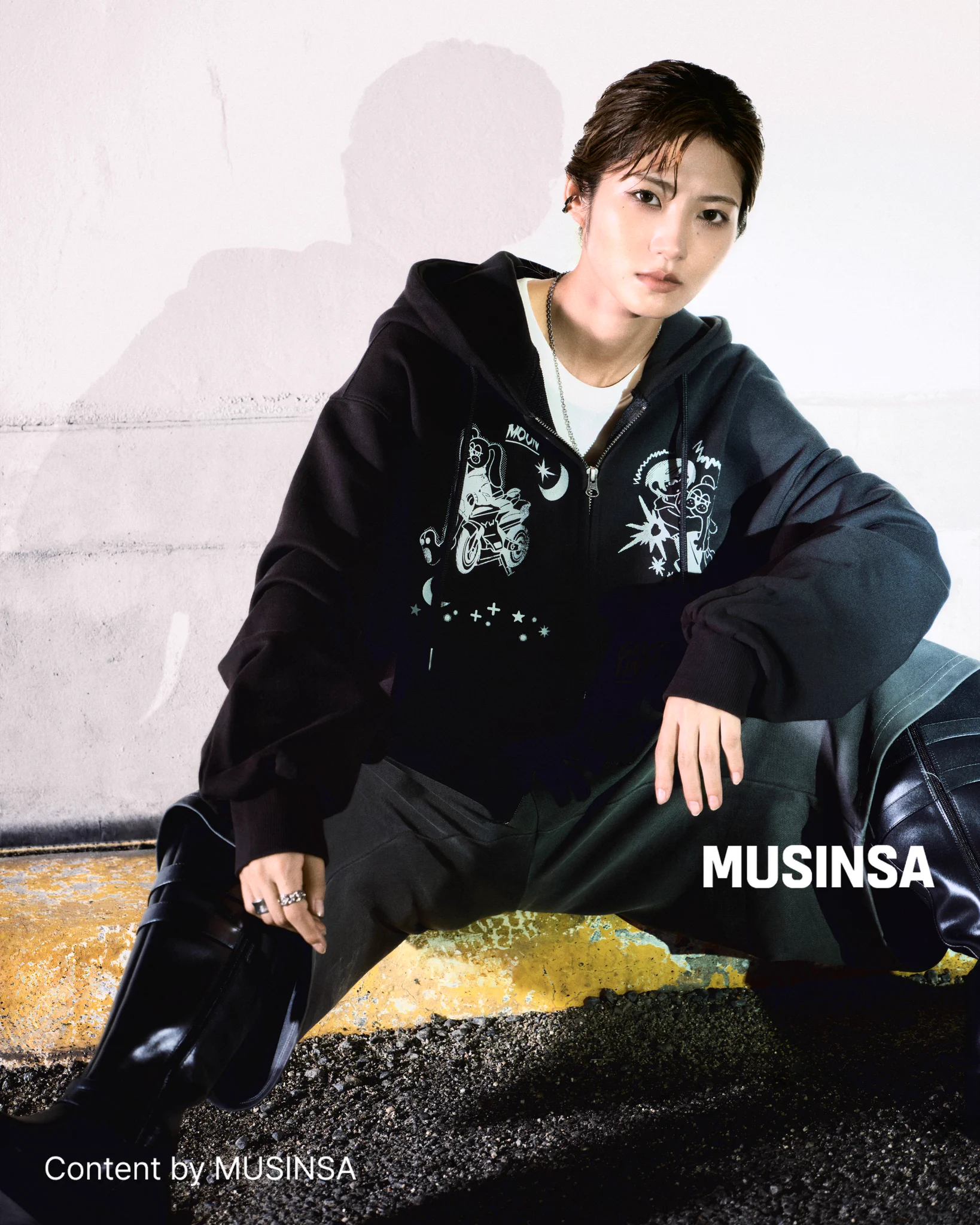 MONSTER yum-yum DOTsパーカー モノクロ MUSINSA JAPAN on X: 