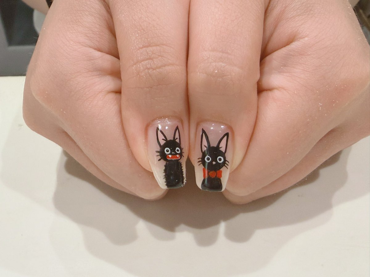 tokio_nail's tweet photo. #tokionail #新宿 #新宿御苑 #ネイルサロン #キャラネイル #痛ネイル #イベントネイル #ライブネイル #持ち込みネイル #持ち込みデザイン #手書き #駅近 #nails #tokyo  #魔女の宅急便  #ジジ https://t.co/SisEknCfsK