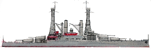 HiddenHistoryYT's tweet photo. South Carolina class (1908)

These first American dreadnoughts were considered hybrid ships, of dimensions and construction close to those of the classic battleships, while having a monocalibre armament. For budget reasons, the Senate demanded that its tonnage remain limited to 16,000 tons, with a speed of 16 knots sufficient compared to future battle cruisers planned. But these compromises caused the USS South Carolina and the USS Michigan to be relegated to the pre-dreadnoughts category, and not much firepower.