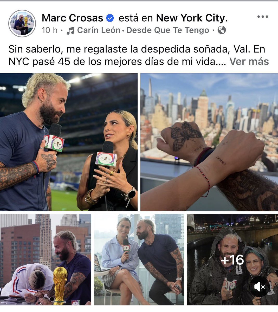 losexpulsados's tweet photo. Valeria Marín confirmó su salida de TUDN y se rumora que habría tenido una relación con Marc Crosas durante la Copa del Mundo cuando estuvieron en Nueva York. Además, la conductora está casada son Julián Gil. Asi el español se despidió de la conductora al anunciar que se iba de Televisa