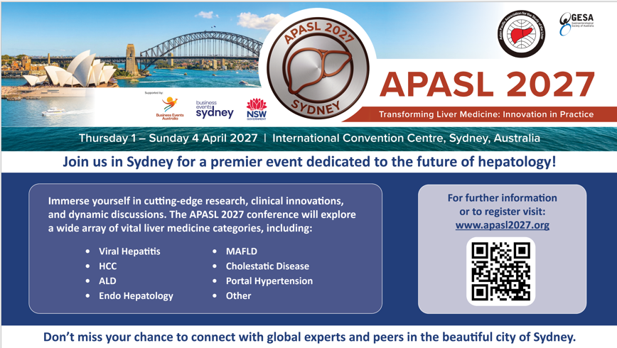 APASLnews's tweet photo. Submit Your Abstract NOW !! APASL 2027 Sydney

Please don’t miss your chance to connect with global experts and peers in the beautiful city of Sydney !!

Abstract submissions will close soon on August 30, 2026 !!

https://t.co/ngEHclYN66 https://t.co/O9i1sDKBJH