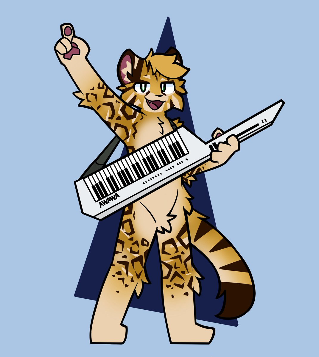 Rhovahn's tweet photo. Jamming on the keytar #casiopea style :3
Art by @NeoSiah_ https://t.co/gfEyYkpmaW