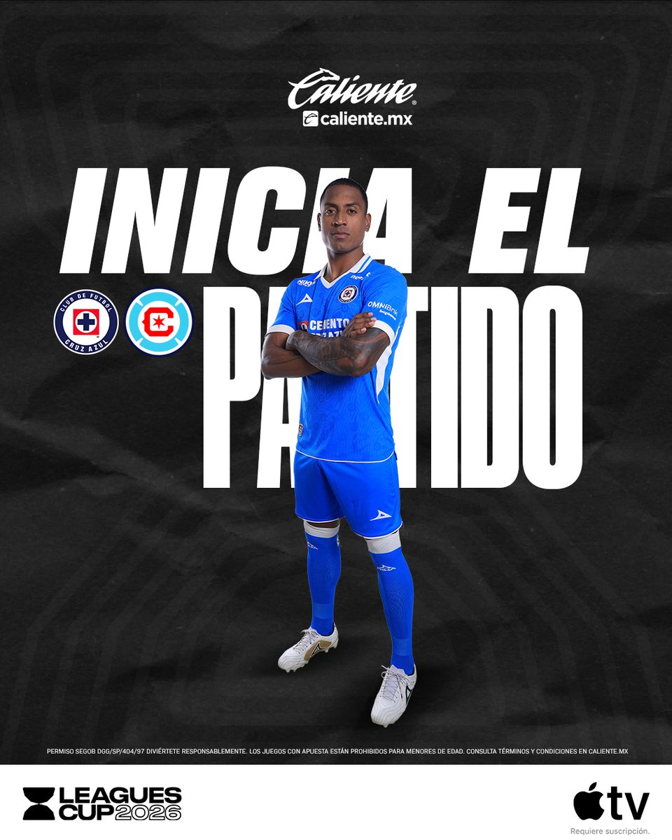 LigaBBVAMX's tweet photo. ¡Se juega la primera parte! ⚽️👊🏻
@CruzAzul 🆚 #ChicagoFire
¡Regístrate ahora en @calientesports y comienza a apostar! 📲Da clic aquí: https://t.co/GORAxV7Tyo 🔥
#ElInicio #MásAcciónMásDiversión #J3 #LMXLC2026 #CAZ ✨ https://t.co/OOkrkyi41N