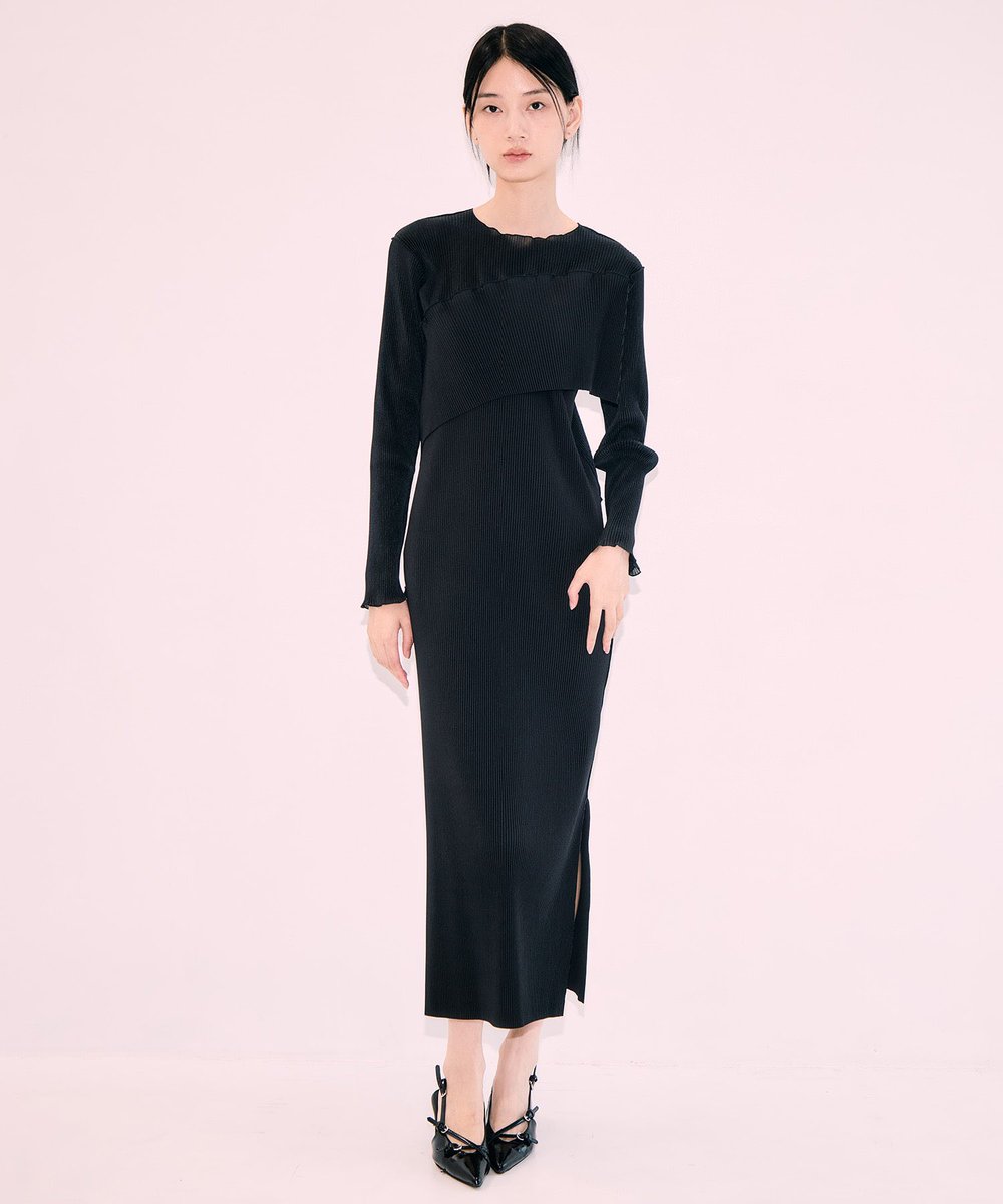 kotohayokozawa × STUDIOUS 別注 SHEER DOCKING DRESS BLKカラー🖤 即