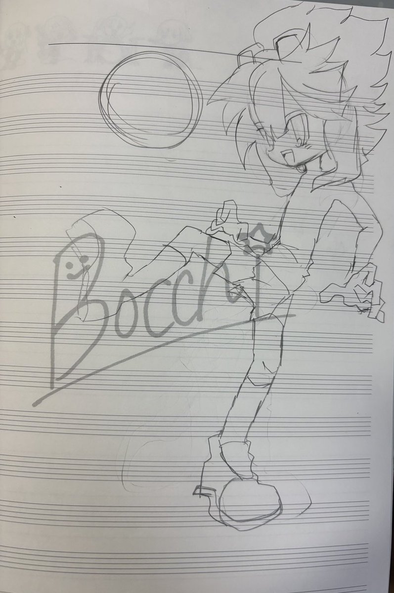 nifusu_'s tweet photo. こちら、デジ絵に描き起こすつもりが描き起こされなかった落描き達の供養とさりげないぼっちちゃんノート自慢です https://t.co/DnfaVUK9Rp