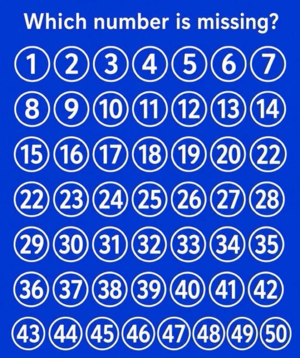 elonmuskOmof's tweet photo. So far, no one has found this number.

LEVEL - VERY HARD

Which of this number is missing? https://t.co/yGbIX0lnia