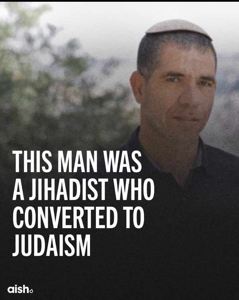 KingDavid9y's tweet photo. Yaron Avraham grew up in a religious Muslim Arab family in Lod in the 1980s. He said he was exposed to crime and violence from a young age. As a seven-year-old, he was sent to distribute drugs to his family’s customers in the neighborhood.

At age 9, Yaron’s 16-year-old sister was murdered by her older brothers in a “family honor” killing. Yaron began asking questions, so his family decided to send him far away from home, to a mosque that doubled as a boarding school in Gaza.

“I found myself in a mosque — one of the most extreme in Gaza.” The education he received there can only be termed child abuse.

The mosque’s explicit objective was to turn its students into shahids — martyrs ready to sacrifice their lives for Islam’s religious war, Jihad. Students were even forced to sleep in open graves “to evoke the feeling of the moment of ascension, when the soul rises to Heaven…. Personally, it took me almost 15 years to get over that experience.”

At age 16, Yaron managed to escape. He met a Jewish man who offered to help him, and later was taken in by a Jewish family. “I discovered something that was completely new to me,” Yaron says, “something that in Judaism, and in general in the western world, is taught from a young age — the sanctity of life. I discovered that I am allowed to live, I am allowed to dream.”

Yaron later enlisted in the IDF and witnessed that Israeli soldiers were nothing like the bloodthirsty monsters portrayed by his teachers. Just the opposite — they were ethical and principled. They would share food and drink with Gazan families. They didn’t kill anyone for no reason.

Yaron’s long journey led him to convert to Judaism. Today, he is married and the father of three daughters. He is a popular speaker.🙏