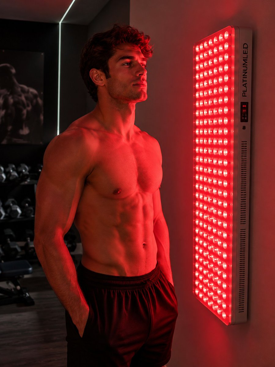 Clay10's tweet photo. Daily Health is wealth:

Red light at 660 nm + near-IR 850 nm fires up cytochrome c oxidase in your mitochondria. 

More ATP, less oxidative stress. 10–15 min daily on the face = smoother skin in 4–6 weeks. 

Alpha: do it right after a cold shower for amplified circulation. https://t.co/y2fnNI5gXq