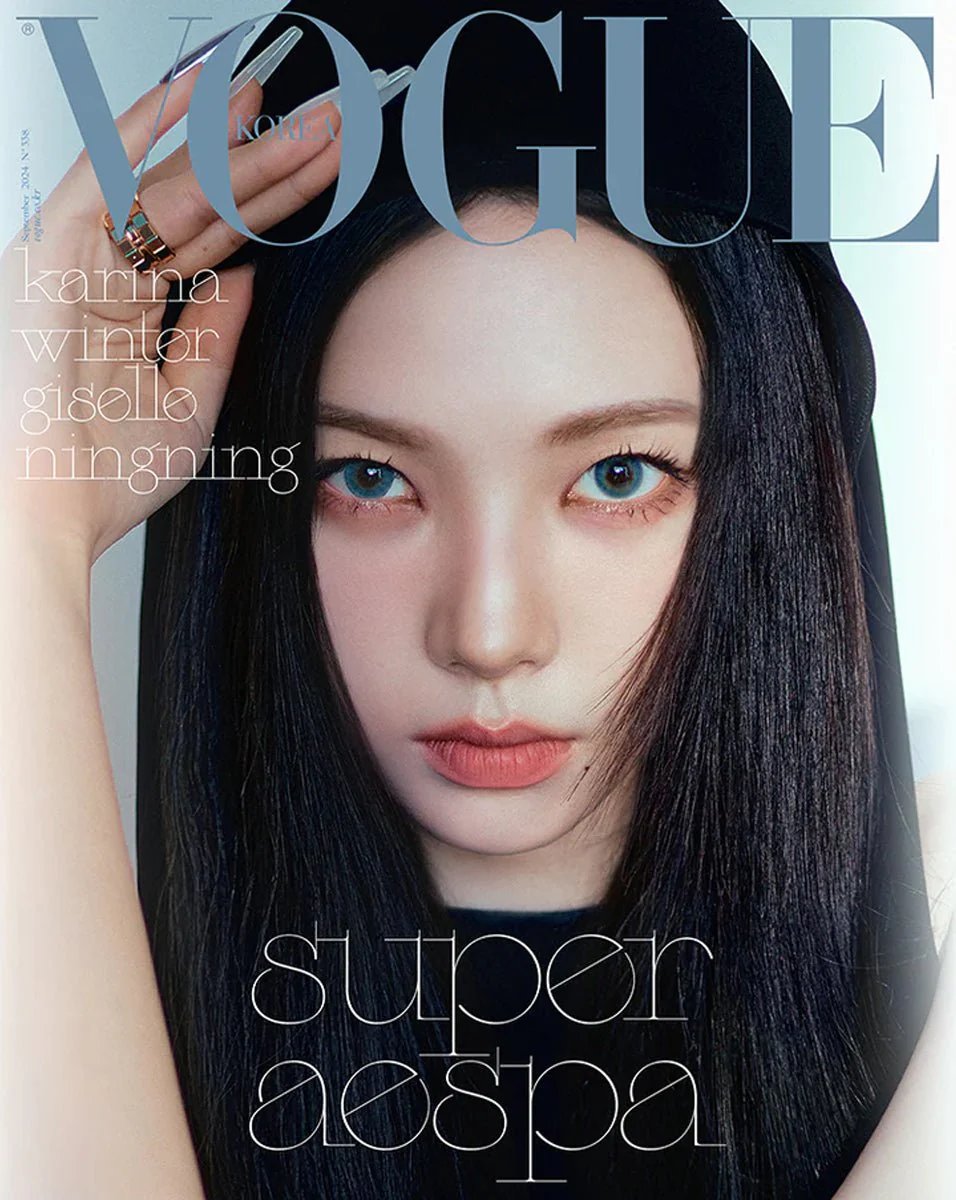 PresencedeK's tweet photo. Upon securing the Korean edition of ELLE, Karina becomes the first Korean celebrity to achieve a “grand slam” across the September issues of all three major fashion magazines:
VOGUE (September 2024), BAZAAR (September 2025), and ELLE (September 2026). https://t.co/0AJpkqcQQv