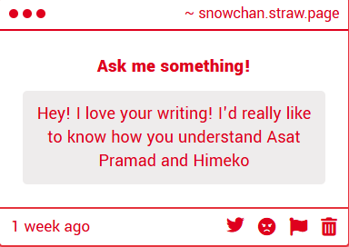 novel_death's tweet photo. OMG.... THIS IS SO CUTE! AAAAAAAAAAAAA--- Anon, you are the best! I really want to write them... soon, I promise. I'm working on a special project so... it'll be delayed for a bit. https://t.co/JTbTprn9LQ