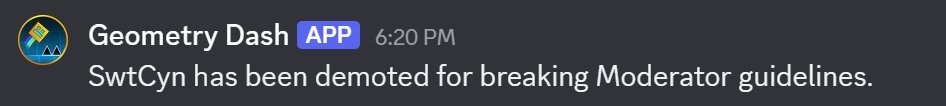 beggo___'s tweet photo. Let it be known that swtcyn did not RESIGN but was DEMOTED for being homophobic and transphobic, and is trying to cover it up.
Seriously dont know how you get to be a gd mod with these world views.

Screenshot from @zRyder_ https://t.co/KOogsVP4jF