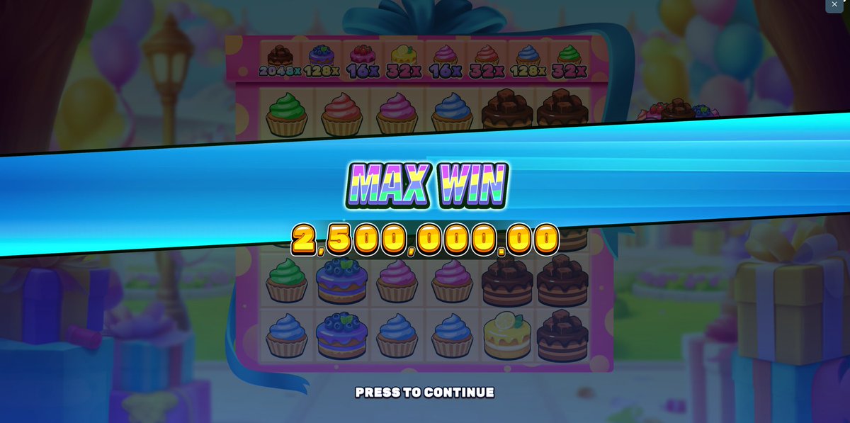al4nito's tweet photo. Max win on Cake Fiesta +1450€😆

Best slots @Colorful_Play 🥰

Give your Stake names 👇👇👇 https://t.co/VdsARXEcMp