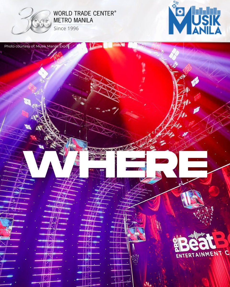 WTCMANILA's tweet photo. 🎤 WHERE ENTERTAINMENT BECOMES EXPERIENCE ✨

From gear to gigs—this is your stage.

Don’t miss Musik Manila, Aug 13–15.

🎟️ Book your tickets now! https://t.co/MzGmAWWR3v

#MusikManila #EventTech #SoundEngineering #WTCMM #EndlessPossibilities https://t.co/H3OcsgRKkb