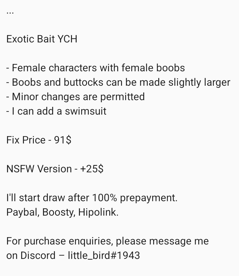 infla_tea's tweet photo. EXOTIC BITE YCH

For purchase enquiries, please message me on Discord – little_bird#1943

#hypersfurs #hyperkink #hyperboobs #hyperbutt

More ychs to hashtag #inflateaych https://t.co/9q2U9mCvMi