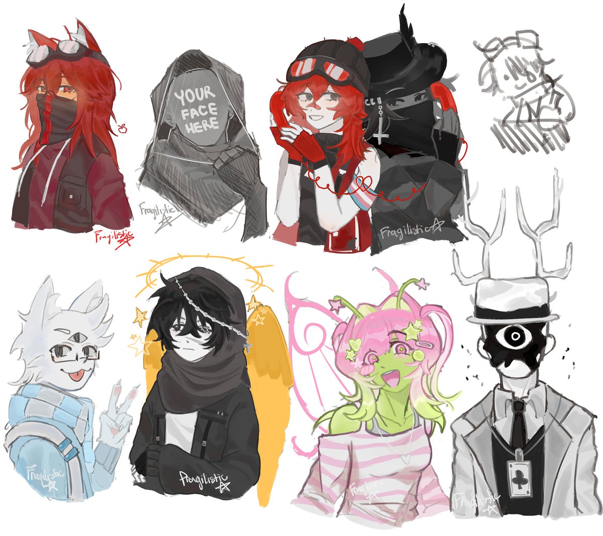 fragilistic38's tweet photo. Drawing my friends to prove I'm not washed at art https://t.co/GFmJ93cNNC