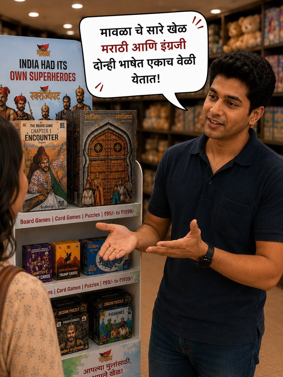 itee_akira's tweet photo. मावळा — आपल्या मुलांसाठी, आपले खेळ!
https://t.co/UXHHXyvxvU
#IndianHistory
#IndianToys
#VocalForLocal
#Historyinafunway
#IndianSuperheroes
#The_mawala
#ChhatrapatiShivajiMaharaj

४/४ https://t.co/1K56Gevy4G