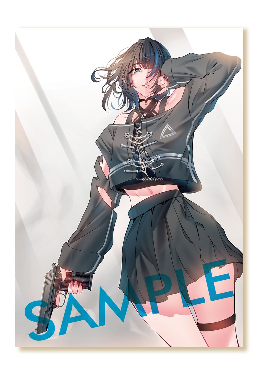 daito2141's tweet photo. コミックマーケットC108　お品書き
　新刊「Gun×Girls＋Θ(Theta)」 既存イラストを収録しつつ非公開絵・仕事絵等を収録したイラスト集です。  
B5/頒布価格500円/16P/フルカラー/全年齢 ２日目東ハ-22b　宜しくお願い致します！ https://t.co/eITNTTf1ai