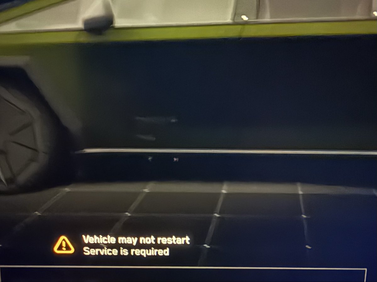 Qwickmafs's tweet photo. 2026 Cybertruck
23,000 miles
99% supercharging past year

Service center said high voltage battery needs to be replaced. Good thing it’s still under warranty. 

Anyone else experience this on their cybertruck? https://t.co/azxMqh8ntG