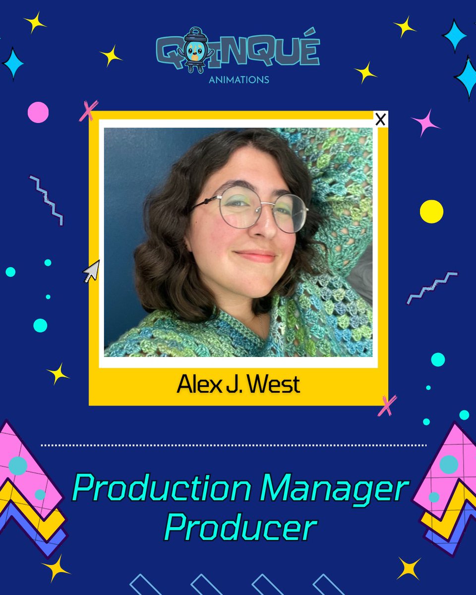 QuinqueAni's tweet photo. Crew Spotlight: Alex J. West! ✨🎬

This LA native discovered her passion for producing animation in college (Go Heels! 🐏). When she’s not producing, she’s either baking up a storm or catching waves 🌊🎂

#QuinqueAnimations #IndieAnimation #WomenInAnimation #90sNostalgia #Friday https://t.co/kvlIzg1hSc