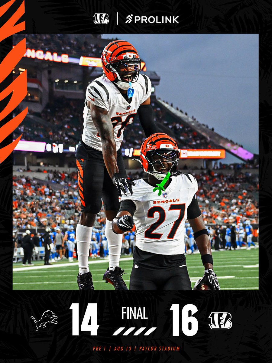 Bengals's tweet photo. First game ✅ https://t.co/5RVxAMVy5Z