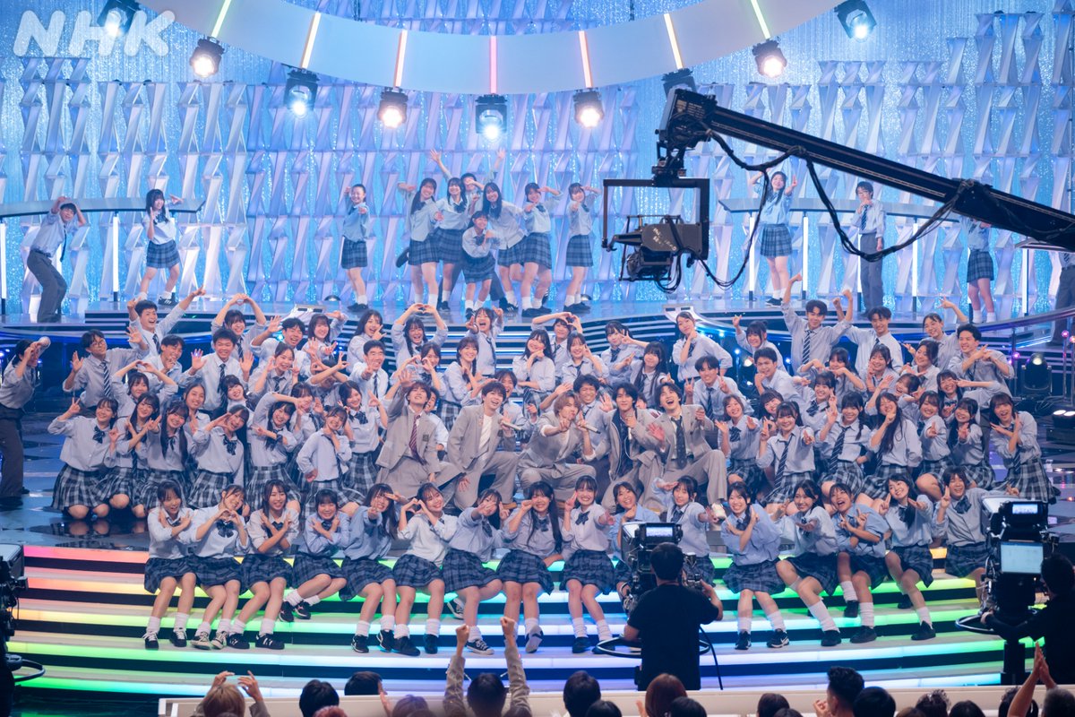 nhk_kouhaku's tweet photo. NHK夏の音楽祭 
#うたであえたら 2026🎵
見どころ8️⃣
「M!LK がリクエスト最多「アオノオト」を
　高校ダンス部と100人コラボ！」

「アオノオト」のパフォーマンスに
埼玉の武南高校ダンス部が参加🩵

「好きすぎて滅！～ 爆裂愛してる」
SPメドレーも生バンドと❣

🔽詳細
https://t.co/rHAiJ5XBtm https://t.co/is37XeooU1