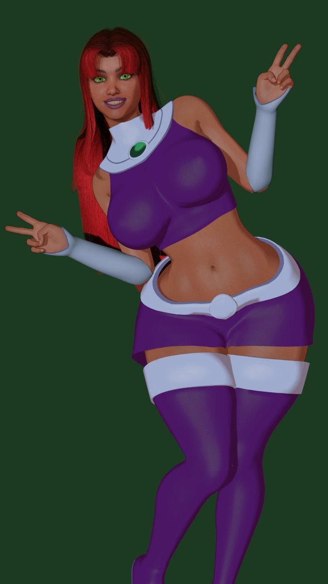 RRockNSFW's tweet photo. Just finished this Starfire model
Made her to complement the Raven I posted a while ago.
What do you think?
#Starfire #teentitan  #3d #rule34fanart https://t.co/Lp1F4MwQML