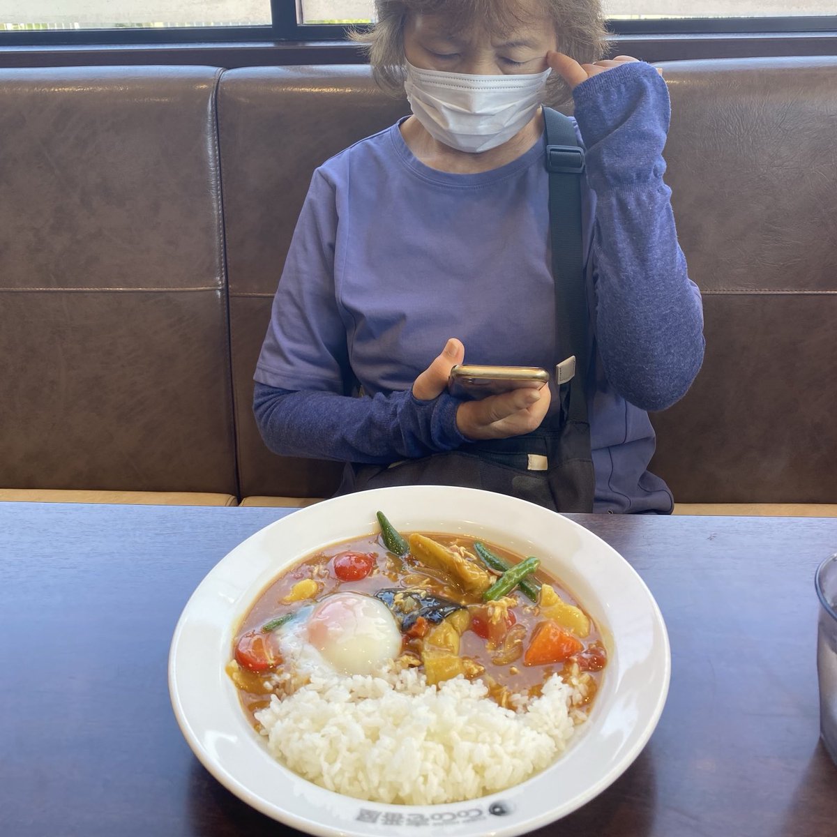 tomico1949's tweet photo. カレー、150g、甘口、夏野菜、ハーフ野菜、半熟タマゴ
#ココイチ　#CoCo壱 https://t.co/Pcq5XzpRdB