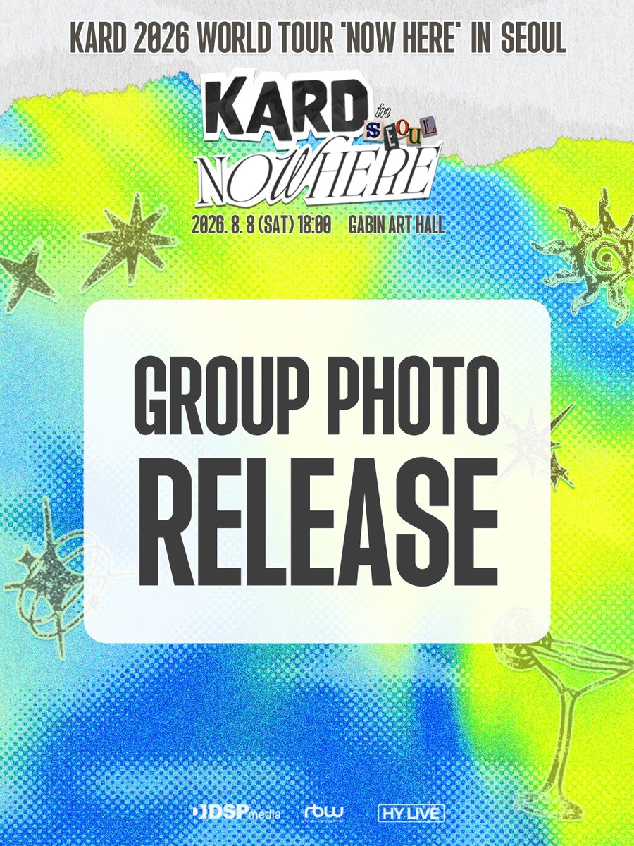hylive_official's tweet photo. 📸𝗚𝗥𝗢𝗨𝗣 𝗣𝗛𝗢𝗧𝗢 𝗥𝗘𝗟𝗘𝗔𝗦𝗘📸
<KARD 2026 WORLD TOUR 'NOW HERE' IN SEOUL>
우리의 8월 8일을 기억하고 있나요? 
KARD와 HIDDEN KARD가 함께한 그룹포토 이벤트 사진이 도착했습니다! 

HIDDEN KARD, do you remember August 8th?
The photos from the group photo event session with KARD & HIDDEN KARD have finally arrived!

*그룹포토 구글드라이브 액세스 9월 1일(화)까지 유효하는 점 주의 부탁드립니다!
*Please be aware that access to the group photo Google Drive will last until September 1st (TUE)!

🔗 https://t.co/HnxsJUABDI 

#KARD #카드 @KARD_Official 
#NOWHERE #KARDinSEOUL #HYLIVE