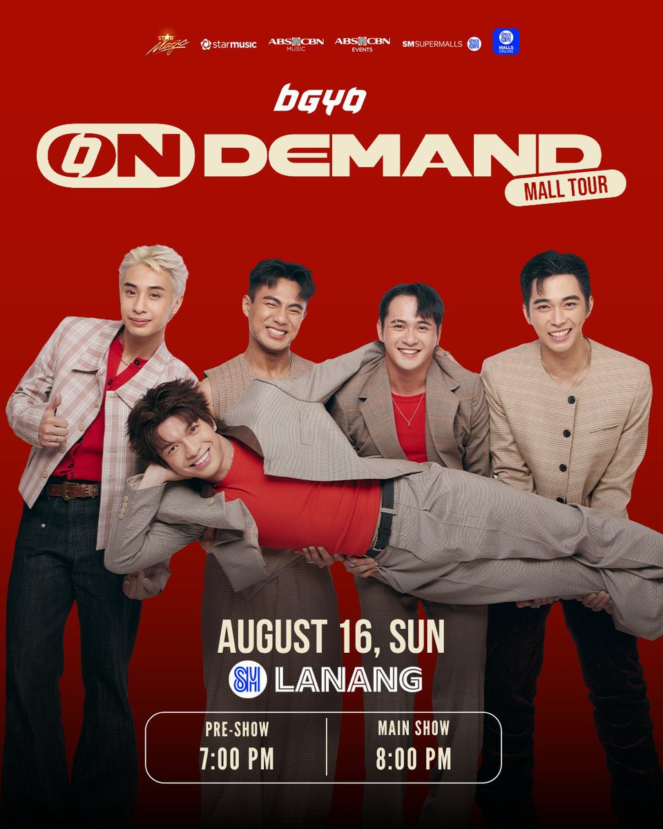 ABSCBNpr's tweet photo. Davao, are you ready for this?! 

@bgyo_ph is heading your way for the BGYO On Demand Mall Tour: SM Lanang! As an extra special treat, @dnaofficial_ph and @wriveph will also be performing! 🤩

📍SM Lanang North Wing Grounds (Outdoor)
⏱️ 7PM Preshow, 8PM Main Show https://t.co/FRzD8bn2cg