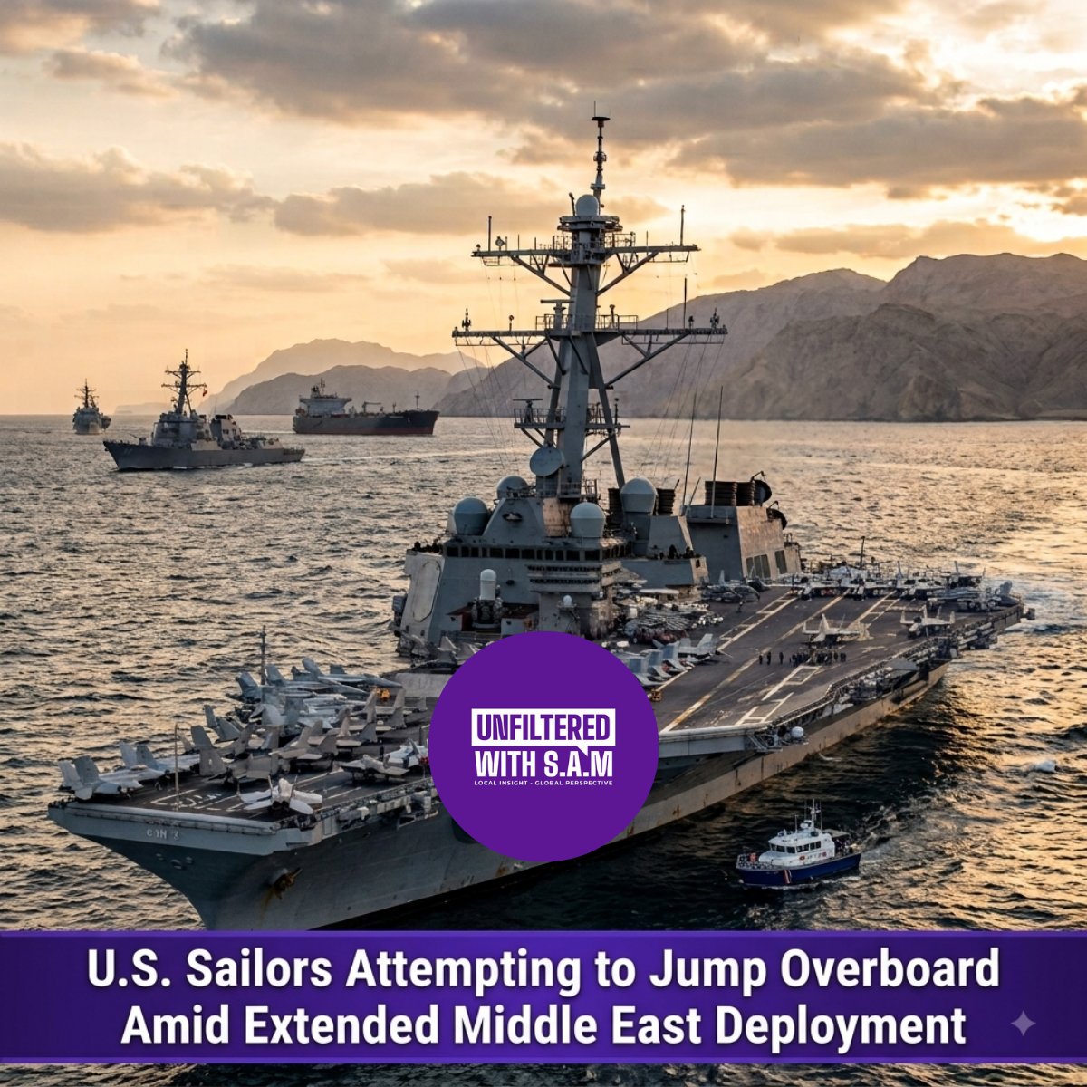unfiltered__sam's tweet photo. BREAKING: U.S. Sailors Attempting to Jump Overboard Amid Extended Middle East Deployment

#USNavy #MiddleEast #USPolitics #ForeignPolicy #UnfilteredWithSAM https://t.co/GbnGewzZYF
