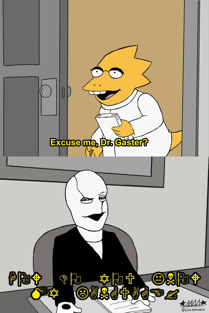 ColorFairie's tweet photo. Gaster as Mayor West #deltarune #undertale https://t.co/354FyrXSZJ