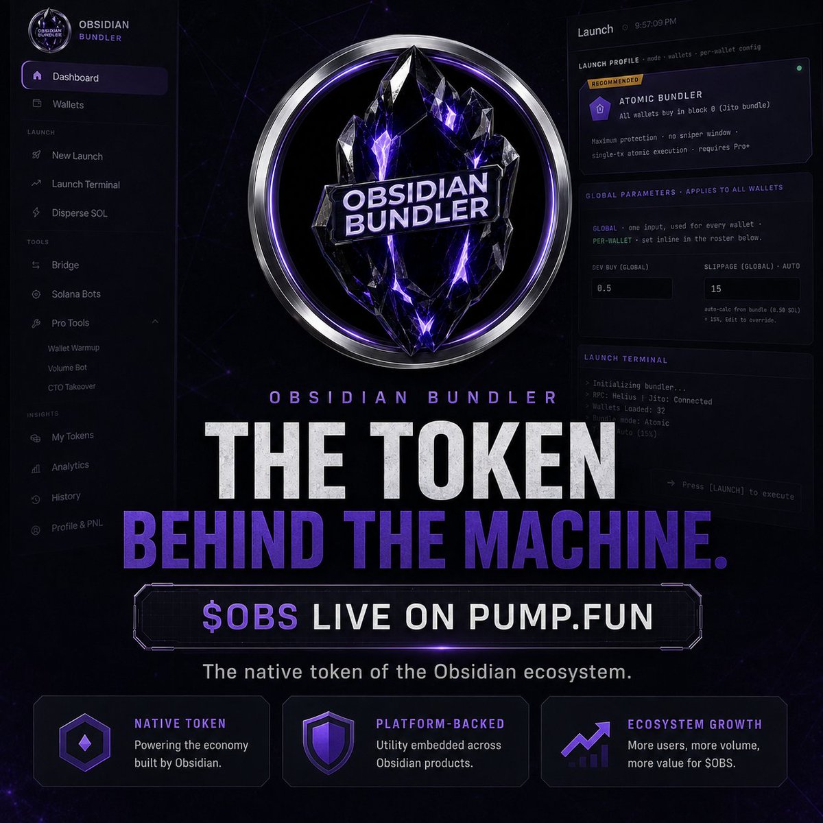 obsidianbundler's tweet photo. Built first. Launched second. Scale next.
That’s the $OBS playbook. 🖤
#OBS #Solana #PumpFun #Web3 https://t.co/1HnFS46ZnC