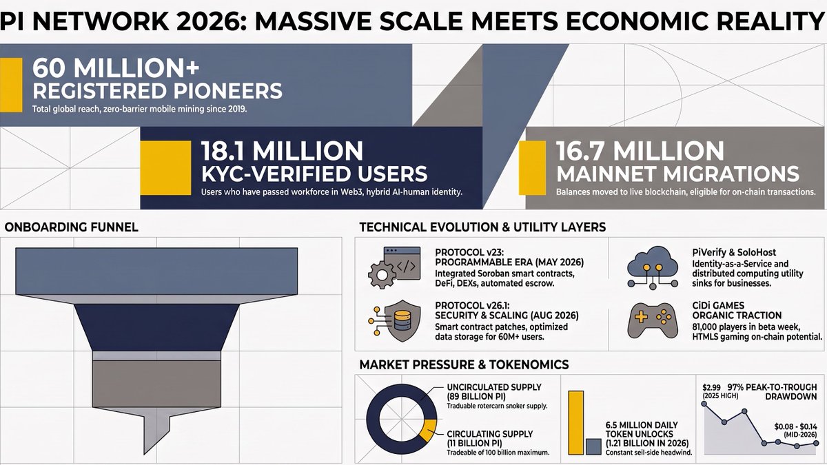 CoinReviewNet's tweet photo. Pi Network 2026: Massive Scale Meets Economic Reality! 🥧📱

60M+ registered Pioneers, 18.1M KYC users, &amp; 16.7M mainnet migrations driving $PI adoption.

Want the full breakdown? Check the details in the comments! 👇

Not financial advice. DYOR ! #PiNetwork #PI https://t.co/NjnKq13sT4