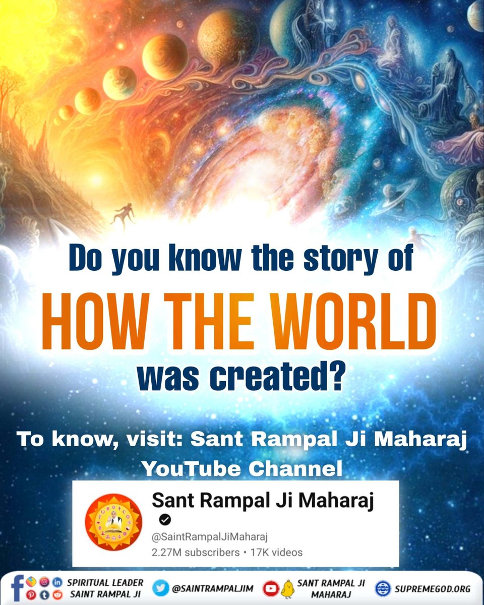 KN__Voice's tweet photo. #SecretOf_CreationOf_Universe
🌌 What is the secret behind the creation of the Universe?

Discover the truth about the Creator and the origin of this vast creation through the spiritual knowledge of Sant Rampal Ji Maharaj.

Sant Rampal Ji Maharaj
#GodMorningFriday https://t.co/sZp9mFUPEK