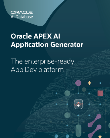 OracleExadata's tweet photo. What if your favorite AI coding agent could generate enterprise-ready apps, not just code? Oracle APEX AI Application Generator combines leading AI agents with a fully-managed platform, helping teams build secure, maintainable applications on Oracle AI Database. Learn more: https://t.co/toZfkNyPzR