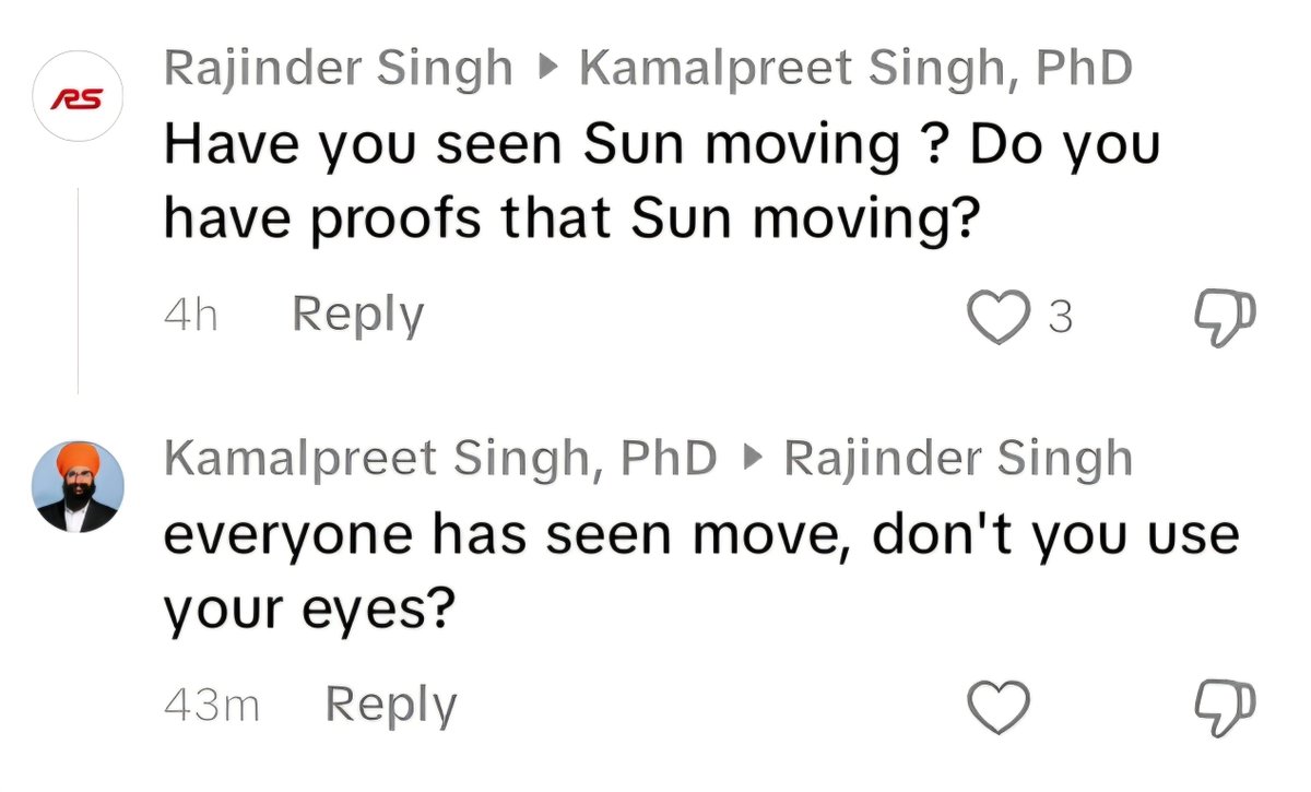 GoSatvik's tweet photo. This is the degree of brainwashing and mind control: people now demand “proof” of a phenomenon they can observe with their own eyes every single day. Everyone has seen the Sun move across the sky - yet they still ask, “Where’s the proof?” brilliantly hypnotized by NASA mythology! https://t.co/y6AteUBguv