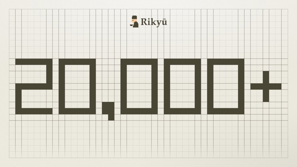 kaiseisuzuk's tweet photo. Rikyū🍵 2万ユーザーありがとうございます！

現在、LPをデザインしてくれる機能を開発中
今回のロゴのように、今までにない最高の体験をお届けします！

来週リリース予定です！ https://t.co/aSKzx1omjd