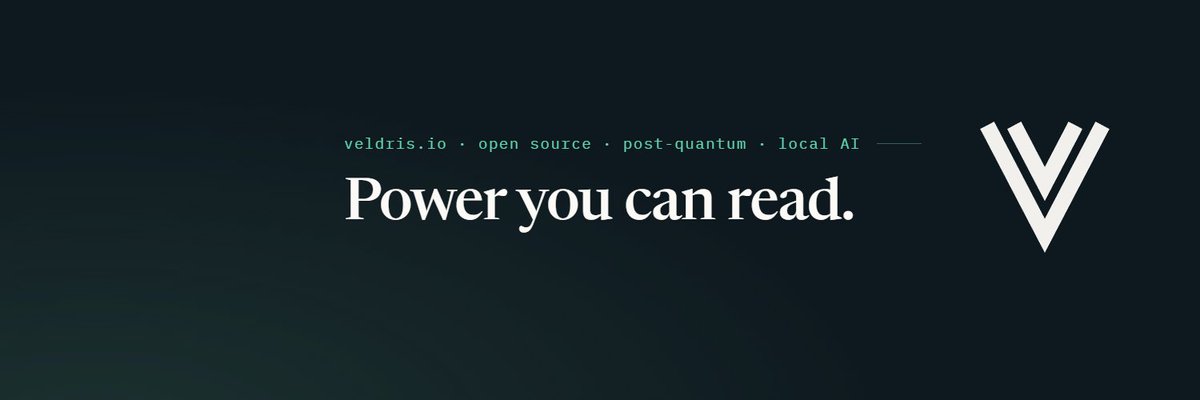 veldris_io's tweet photo. Veldris builds Midgard, the sovereign data platform: open source, post-quantum encrypted, local-AI only.

Sovereignty here is not a compliance checkbox. Every object is encrypted under ML-KEM (NIST FIPS 203) before it moves. Every model runs on your hardware; no inference leaves your enclosure. Every build is reproducible from source, so you can verify what runs rather than trust what we say.

Six products run inside the Midgard enclosure: Forge (data operations), Mimir (local agentic AI), Bifrost (continuous delivery), Heimdall (operational fusion), and the foresight pair Gungnir (consequence projection) with Forseti (forecast assurance), on the Midgard core.

Veldris is a forever company, built in the Midlands, UK, on the post-quantum work behind Vox Messenger (400,000+ users) and the computer vision behind SpatialScan3D. Infrastructure meant to outlive its founders: inspect it, fork it, continue it.

Power you can read.