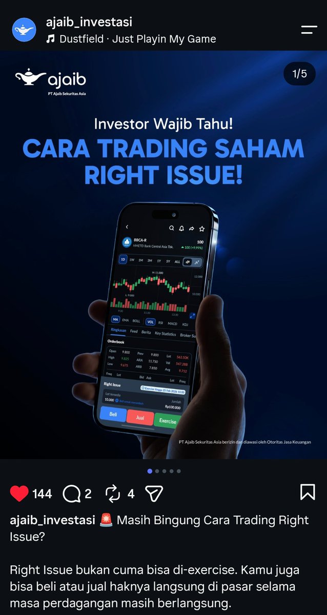 selvapamelfl's tweet photo. Tertipu mindset sendiri wkwk. Dikirain dapet RI wajib tebus. Padahal bisa Beli, Jual, atau Exercise. Apalagi pakenya Ajaib, serba gampang #AplikasiAjaib #sahamharian #investasi https://t.co/wh4ca43idw