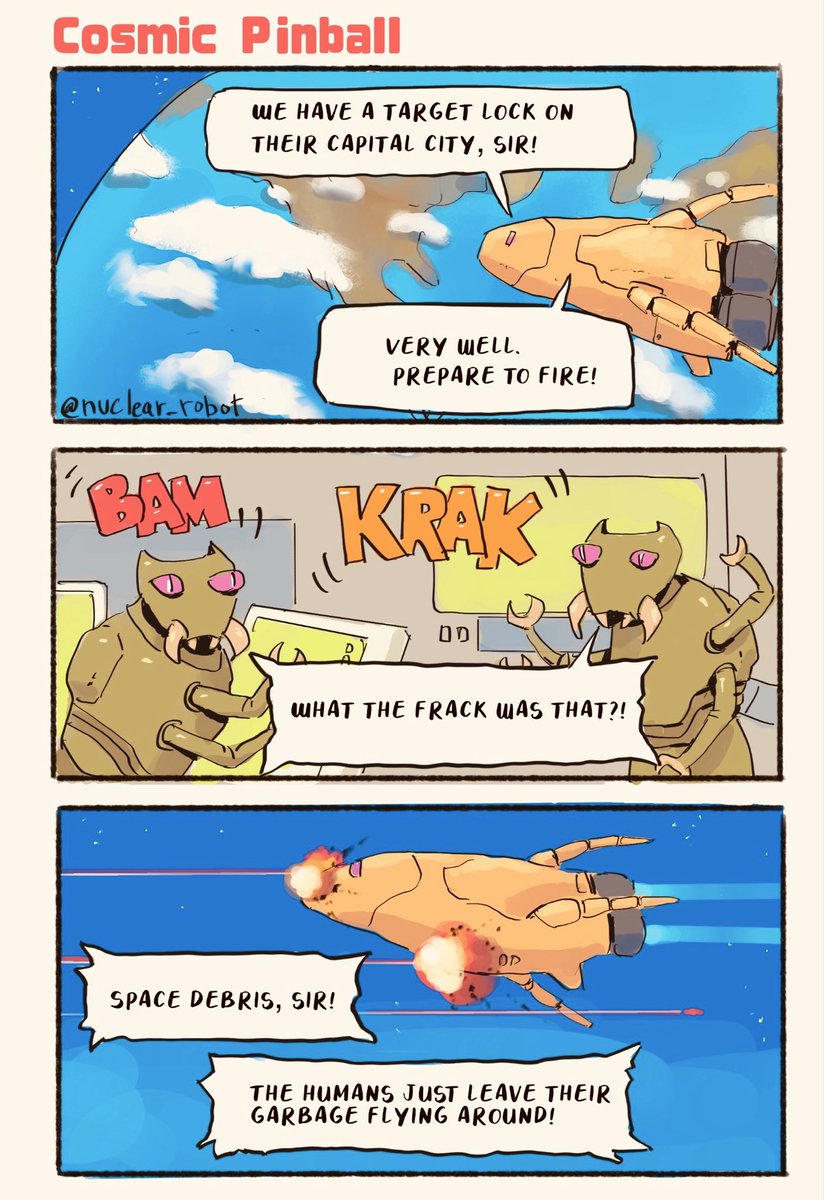 nuclearobot's tweet photo. “Planetary Defense”

#webcomic #manga #scificomics #cosmicpinball #alieninvasion https://t.co/VNcO4pw68Z