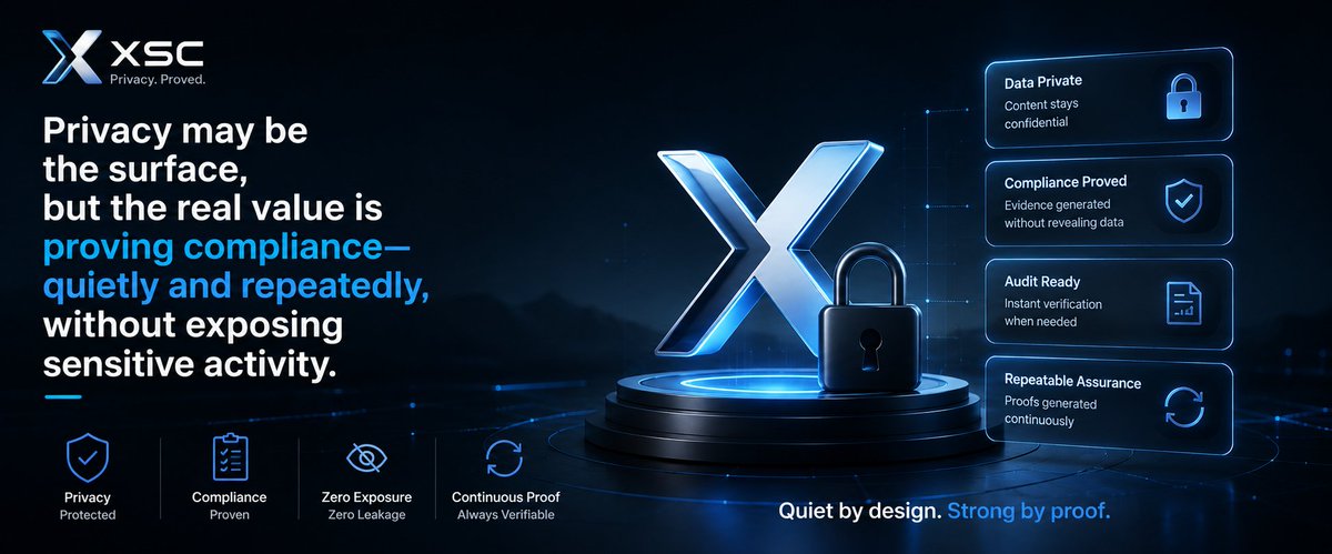 sunnyncba45's tweet photo. I’m starting to see XSC differently: privacy may be the surface, but the real value could be proving compliance quietly and repeatedly, without exposing sensitive activity. That may be the real edge!
@DuskFoundation dusk-network:native #dusk https://t.co/jKlUkfDmYc