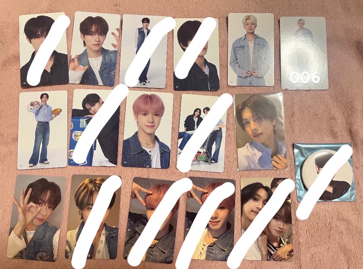 trhkw026's tweet photo. KO1KEYZ コイキーズ 1st FAN MEETINGファンミ 交換

【譲】 画像1枚目(加藤、杉山、後藤、矢田)

【求】 シンヘン 008,005最優先 決まり次第その他検討

7000⇄7000  セルカ⇄セルカ

9/10ファンミ手渡しもしくは郵送📮
お気軽にお声掛けください🙌🏻
 #KO1KEYZ交換 https://t.co/slnHIbQUmQ