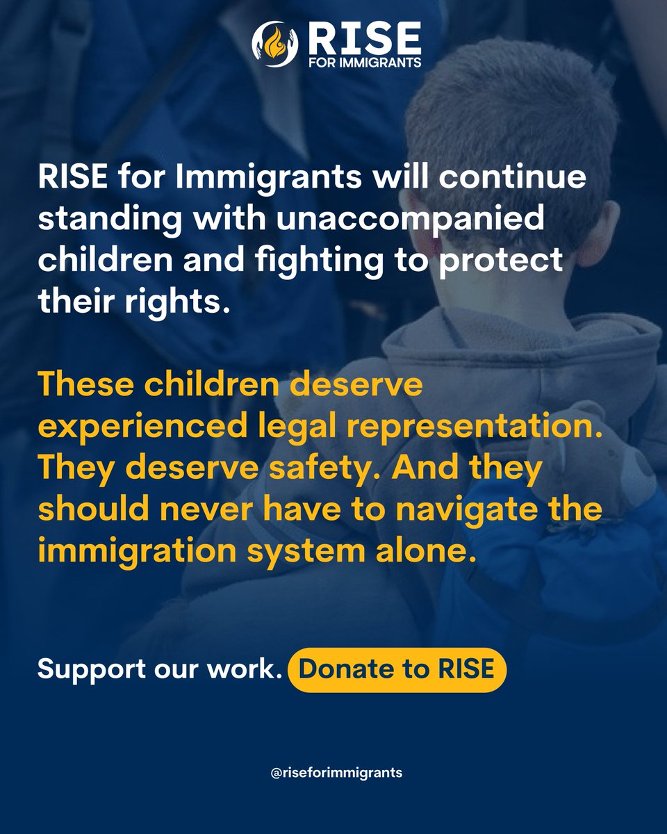 RISEforImm's tweet photo. A new federal contract raises serious concerns about legal support for unaccompanied children.

RISE will keep standing with them and fighting for their rights.

Support our work: https://t.co/RETtSBnxWt

#RiseForImmigrants #ImmigrantRights https://t.co/XszJVeJfJi