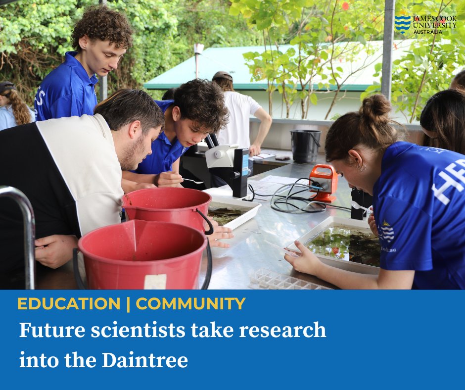 jcu's tweet photo. Far North Queensland high school students have gone behind the scenes of tropical science and research as part of JCU's Heroes in Science program. 🏫🌳🔬

Read the full story here 👉📰 https://t.co/jBxzfF9OJ8 https://t.co/a3XeAlaD4Y