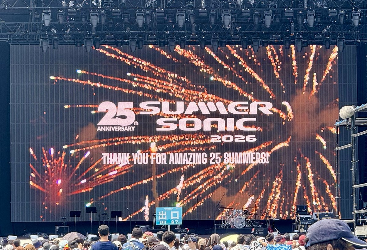 サマソニ2026！！ 25周年ということで今年は記念VTRから始まる！ 時